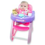 JC Toys/Berenguer - JC Toys, Lots to Love Babies 14 inches Baby Doll with High Chair and Accessories